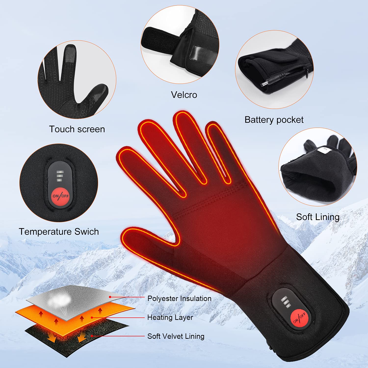 Electrically Heated Glove Liners