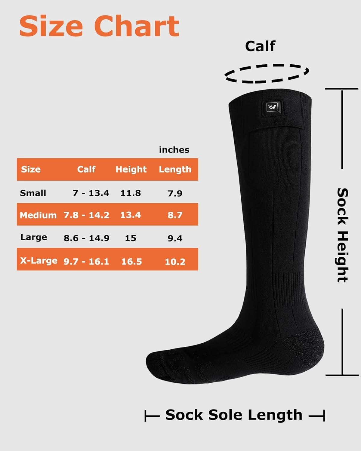 Battery Powered Cold Weather Heat Socks for Men Women